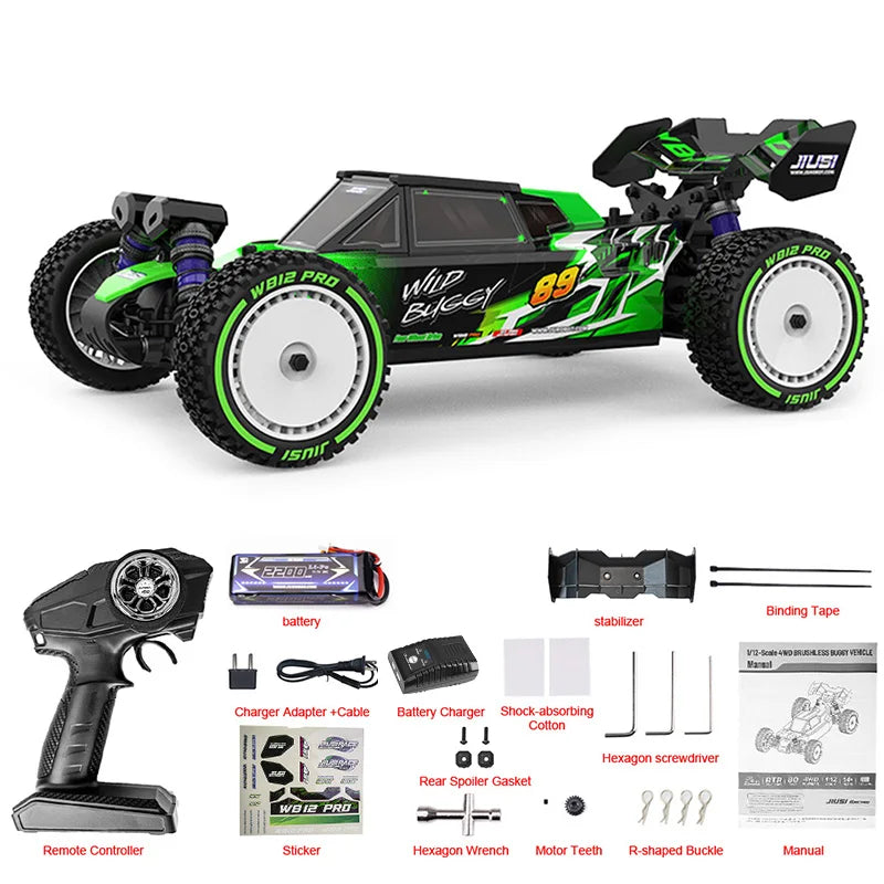 Feel the adrenaline of high speed off road racing with the WB12 PRO 1 12 RC car from JIUSICE.
