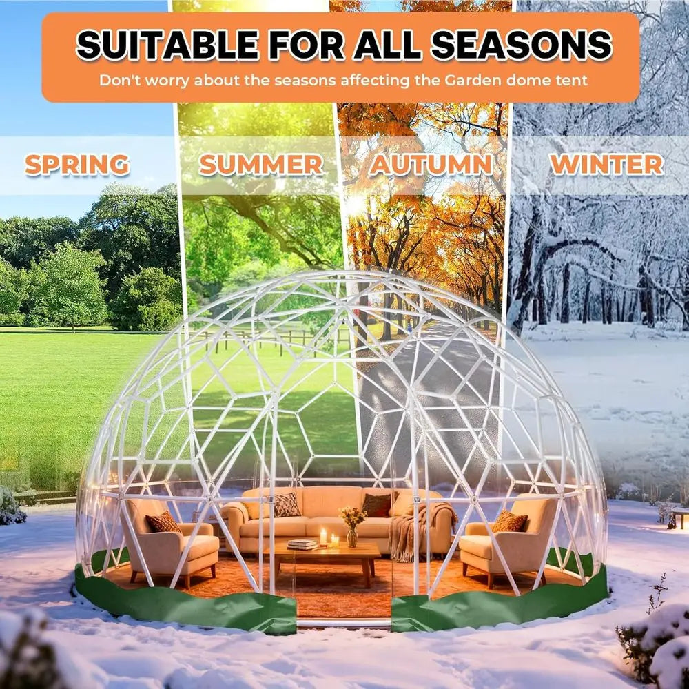 Experience versatile outdoor shelter with the ZHUXIANG Garden Dome Tent, a waterproof TPU greenhouse-style dome built for lasting backyard use.