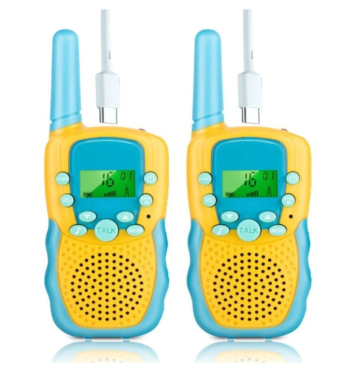 Stay connected with your kids on outdoor adventures with Enerlord 2 Pack Mini Walkie Talkies, compact kid friendly radios that keep you in sync across the park, playground, or backyard, making it easy to coordinate games, track routes, and share quick