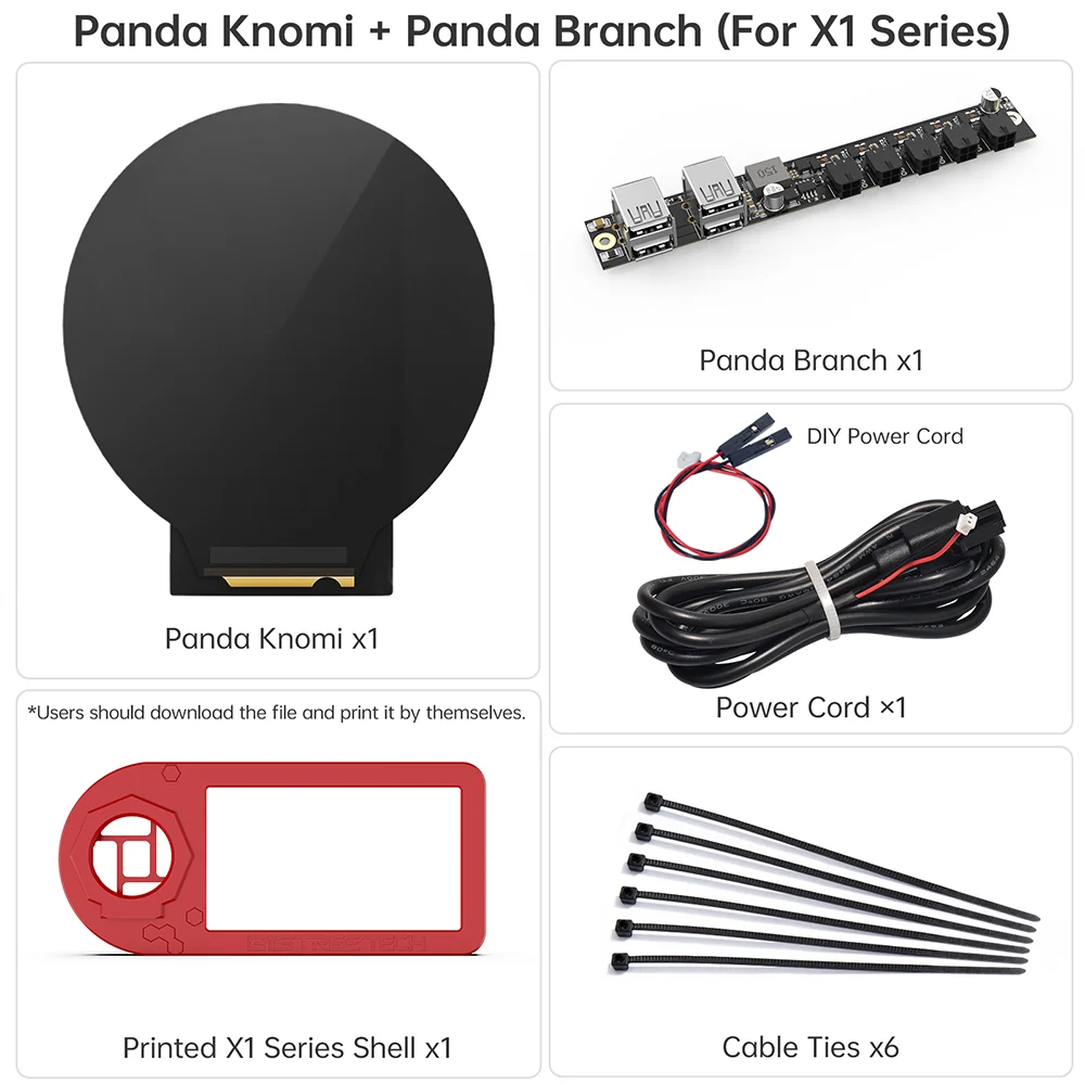 BIGTREETECH Panda Knomi Display Screen With OTA Firmware Real Time Updates For Bambu Lab P1 A1 X1 A1 Mini