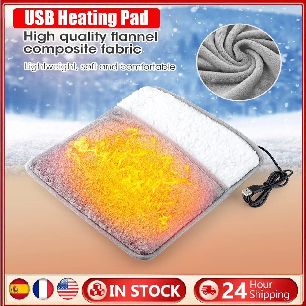 Shunmaii Winter Electric Foot Warmer Heating Pad USB Foot Blanket for Home