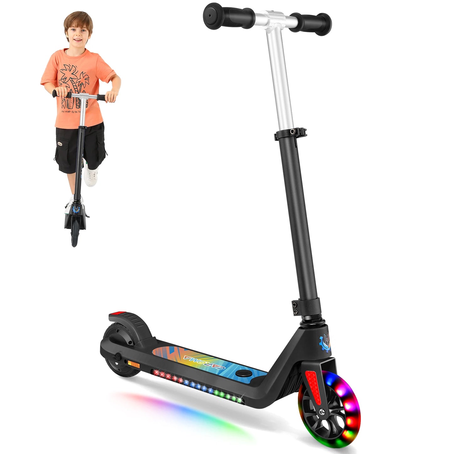 Your child will conquer playground routes and neighborhood sidewalks with confidence, color, and safety, as CAROMA gives you a dependable kid-friendly scooter built to grow with them.