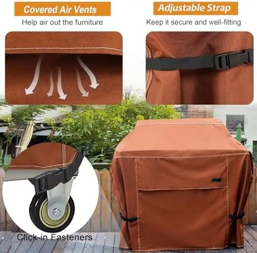 YTYIN presents a 56 inch heavy duty grill cover to shield your outdoor cooking setup from rain, sun, wind, and everyday outdoor wear.