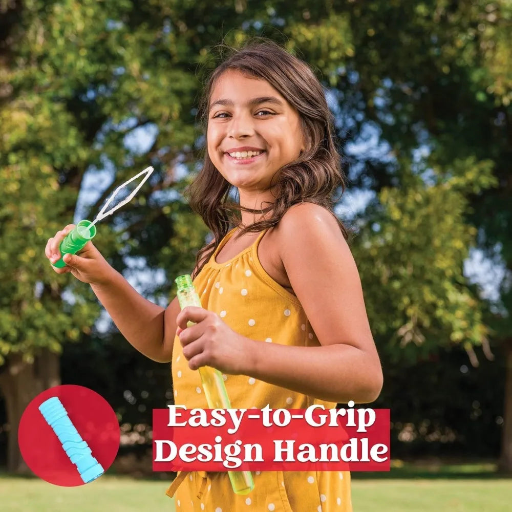 You can create bigger bubbles and lasting memories with the Joyfy 24 pack of large bubble wands for outdoor play.