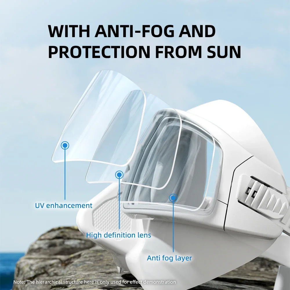 Professional Scuba Diving Mask Set With HD Anti Fog Lens UV Protection