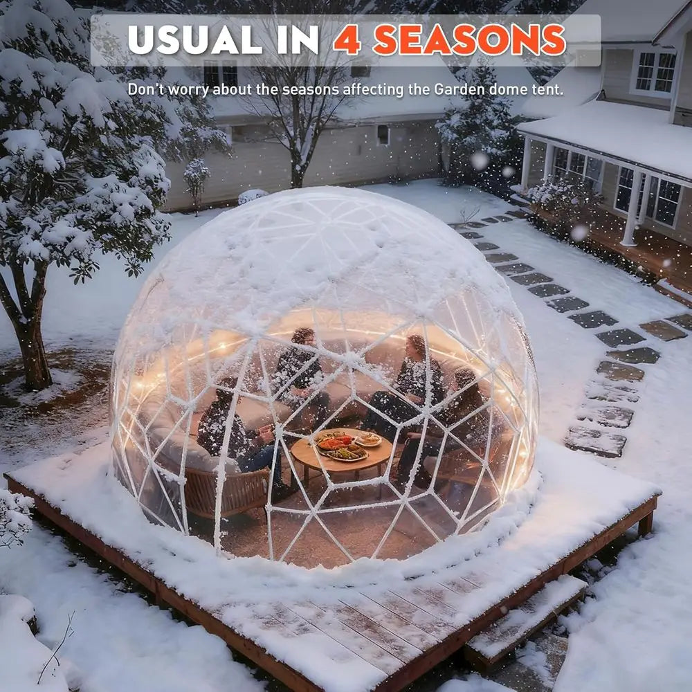 Experience versatile outdoor shelter with the ZHUXIANG Garden Dome Tent, a waterproof TPU greenhouse-style dome built for lasting backyard use.