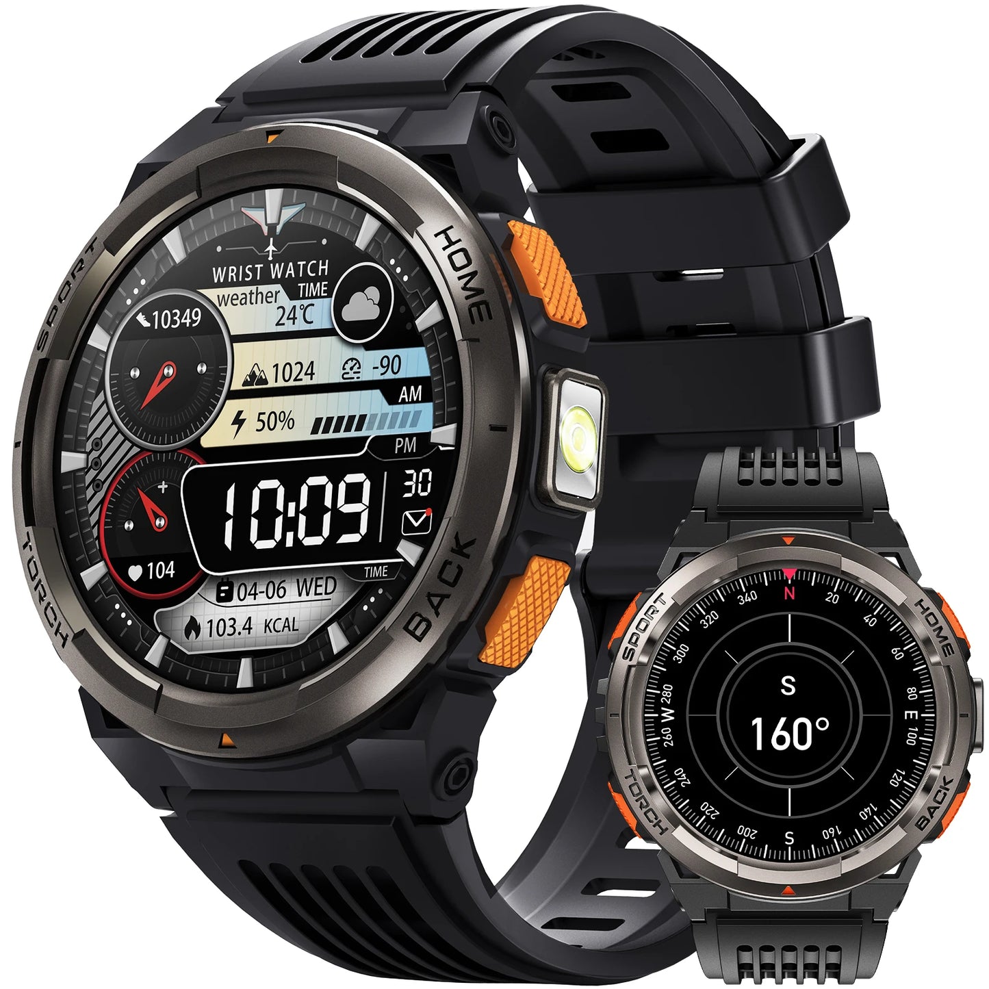 EIGIIS KE5 1.45 Inch Smartwatch With Compass Barometer Altimeter 3ATM Waterproof