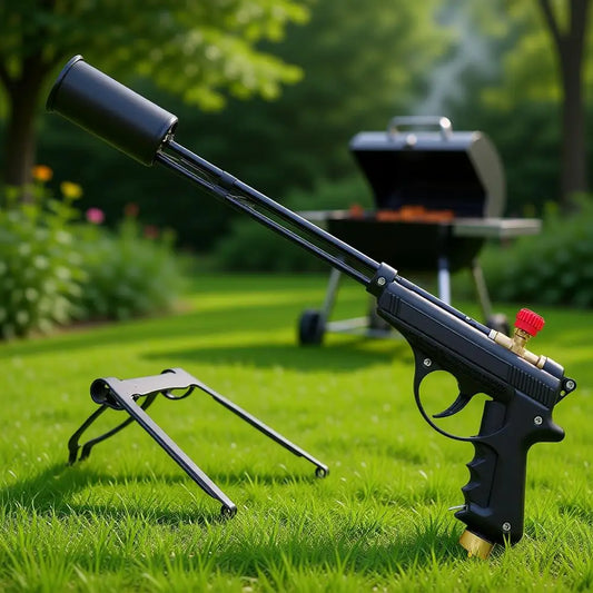 Ignite your charcoal and power through grilling with the XMSJ handheld propane charcoal torch, delivering a rapid 400000 BTU flame from spark to sear.