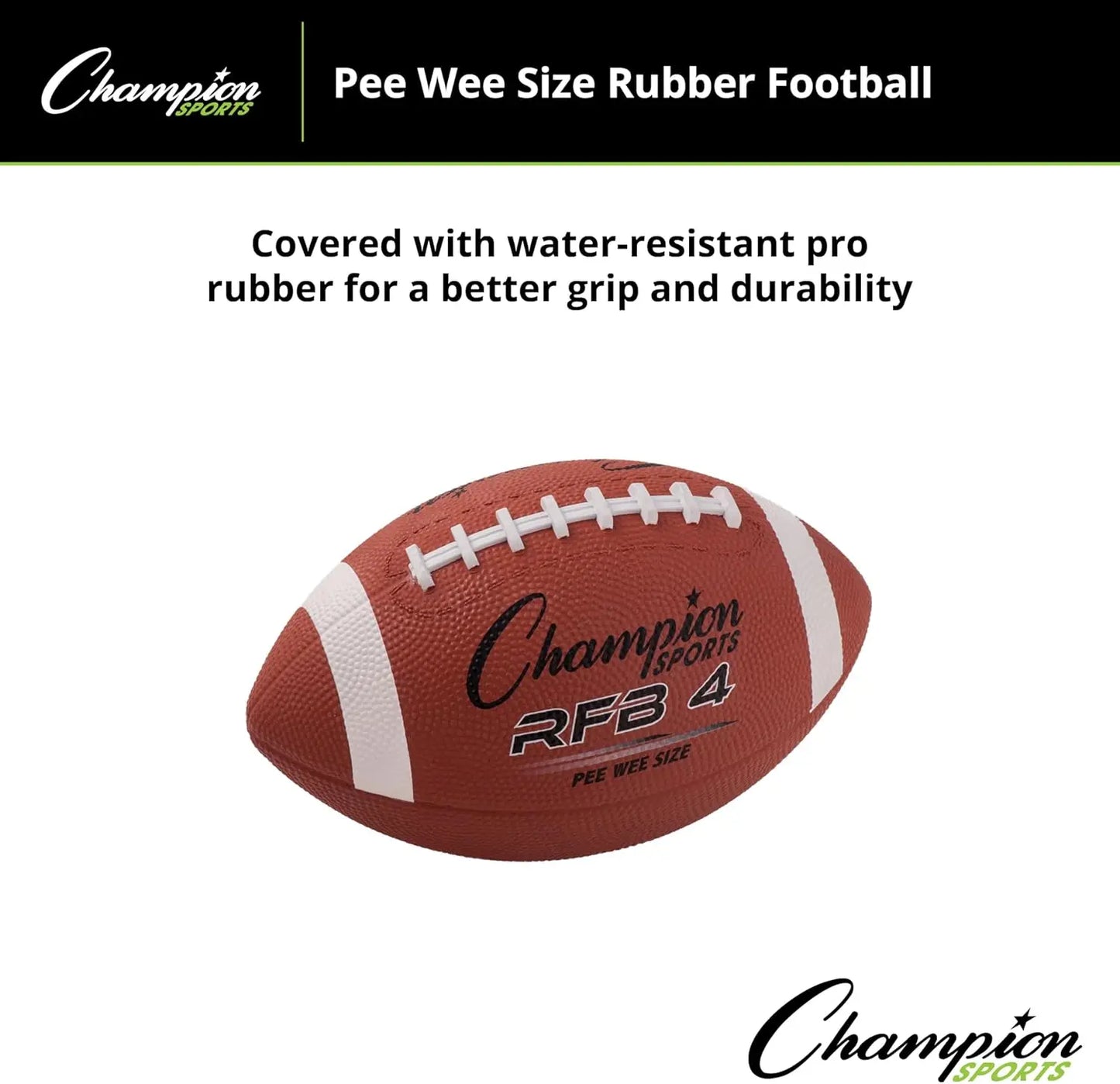 Rubber Football With All Weather Grip For Training And Backyard Play