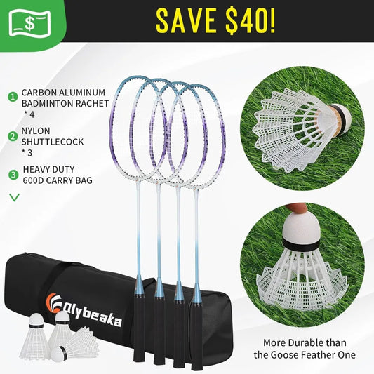 With the Olybeaka 20ft portable badminton net set, you unlock fast setup, sturdy play, and backyard-friendly fun anywhere, rain or shine, for family games, training, and weekend tournaments.