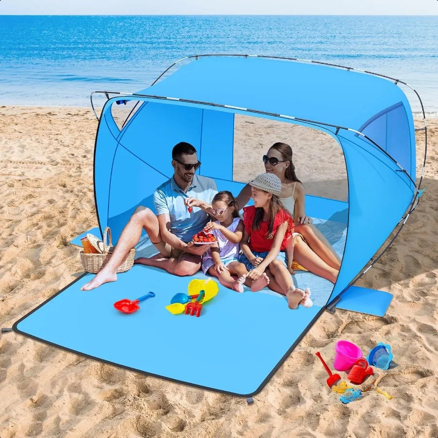 Beach Tent Sun Shelter 46 Person Beach Shade Tent UPF 50 UV Protection