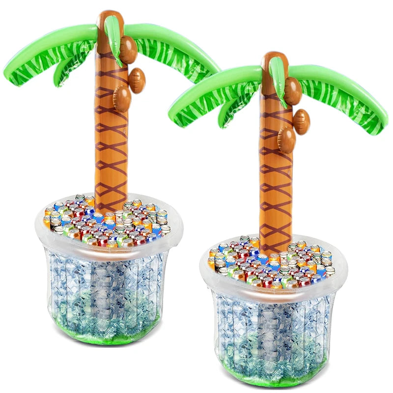 Make a splash this summer with a playful inflatable coconut tree that keeps drinks afloat while you soak up the sun.