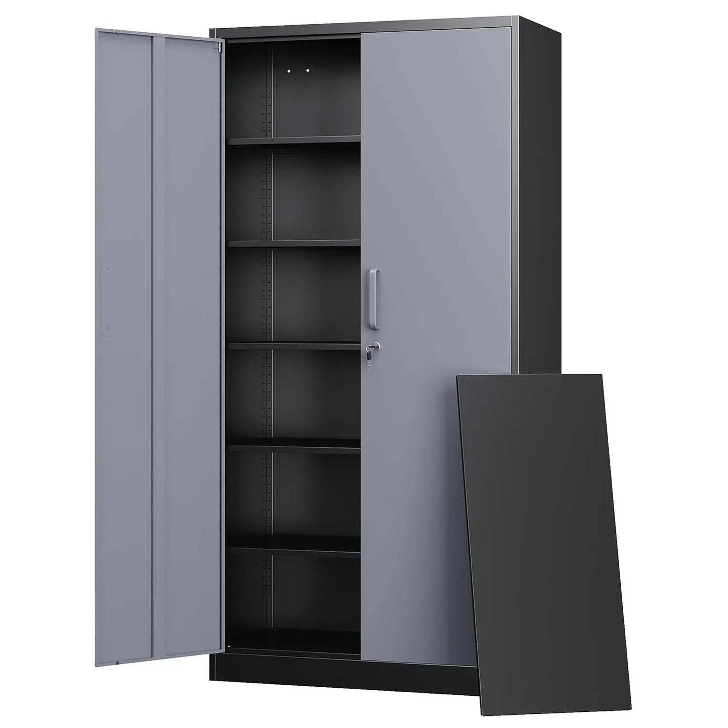 Metal Garage Storage Cabinet With Locking Doors Adjustable Shelves