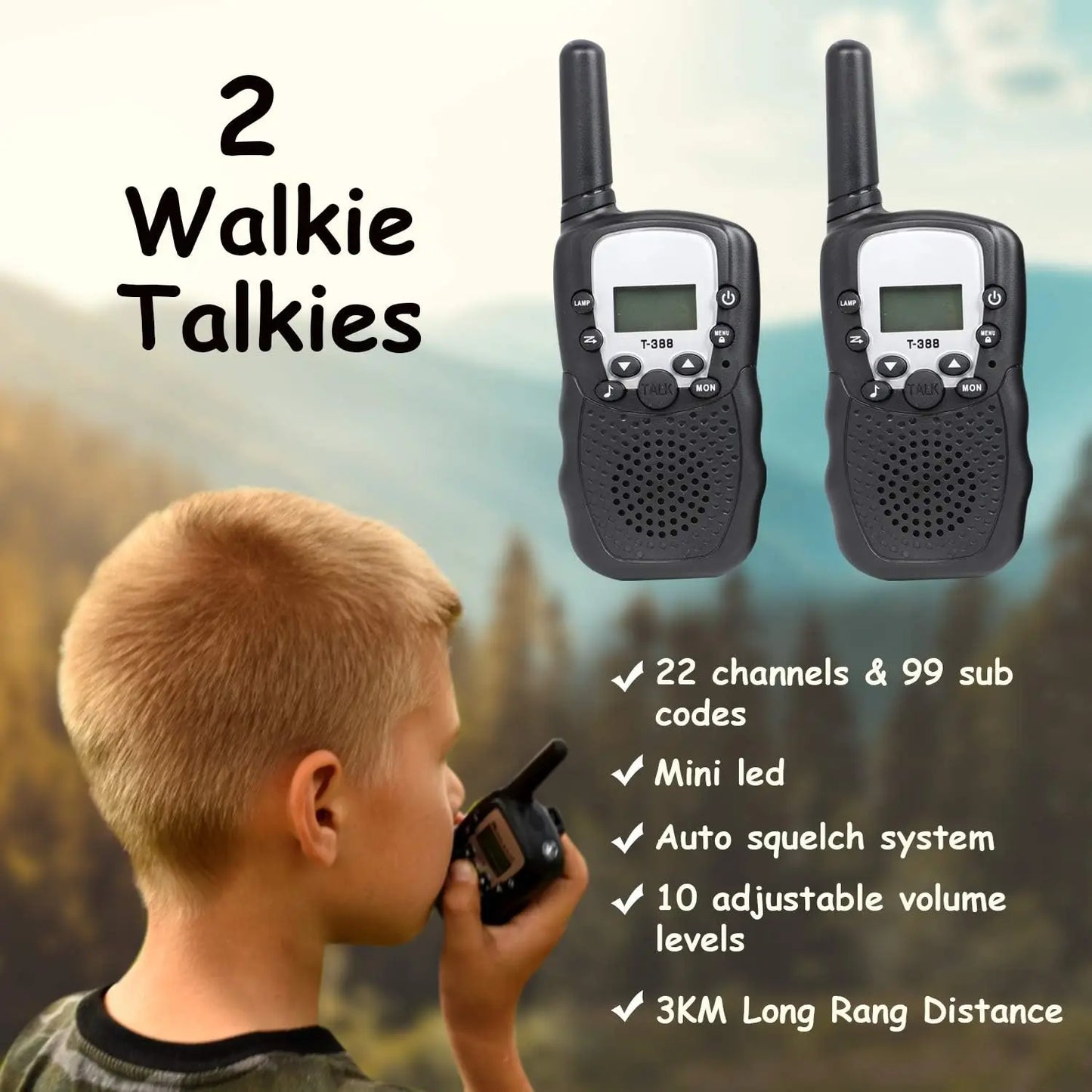 Kids Outdoor Adventure Set With Camouflage Walkie Talkies And Binoculars