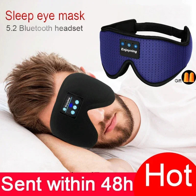 Tiandirenhe 3D Wireless Sleep Eye Mask With Bluetooth Headphones And Mic