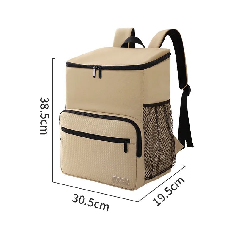 NONECN Insulated Backpack Cooler Large Capacity Outdoor Travel Bag PEVA Lined