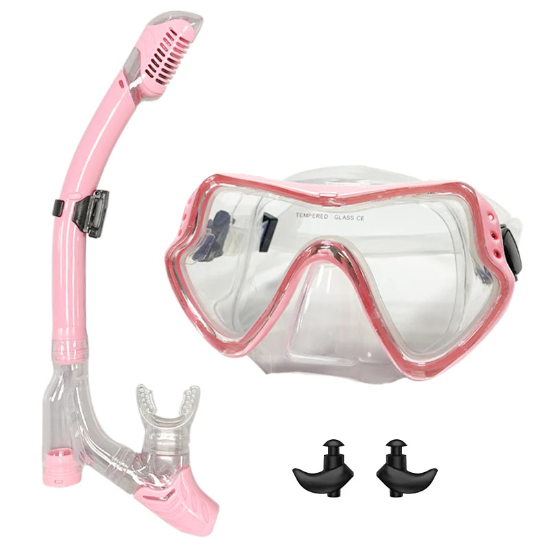 Explore clear underwater views with the QYQ diving mask and snorkel set that gives you comfort and versatility.