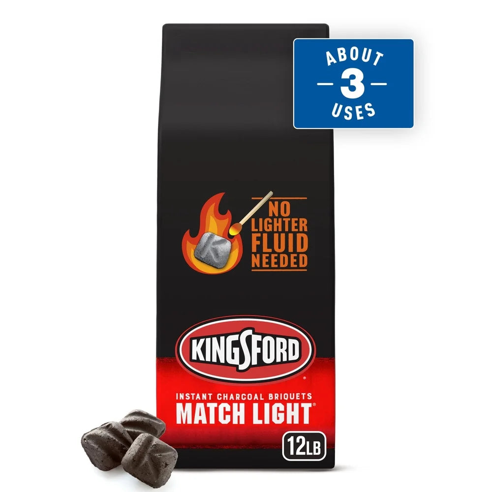 Instant Charcoal Briquettes 12 Lb No Lighter Fluid Needed Fast Lighting For BBQ