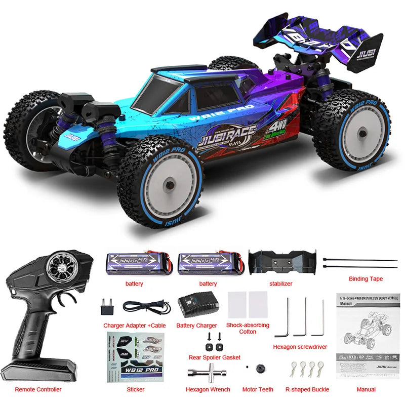 Feel the adrenaline of high speed off road racing with the WB12 PRO 1 12 RC car from JIUSICE.