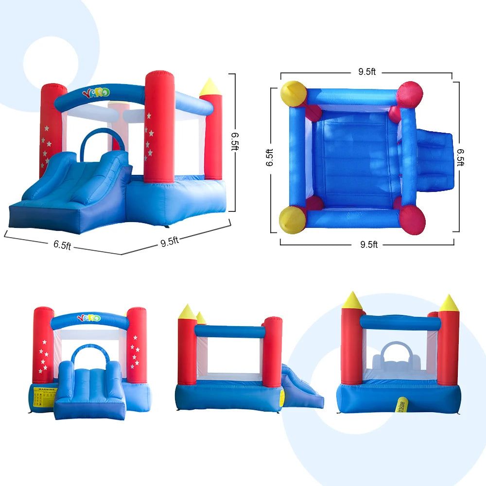 YARD Inflatable Bounce House Mini Bouncy Castle With Blower For Home Use
