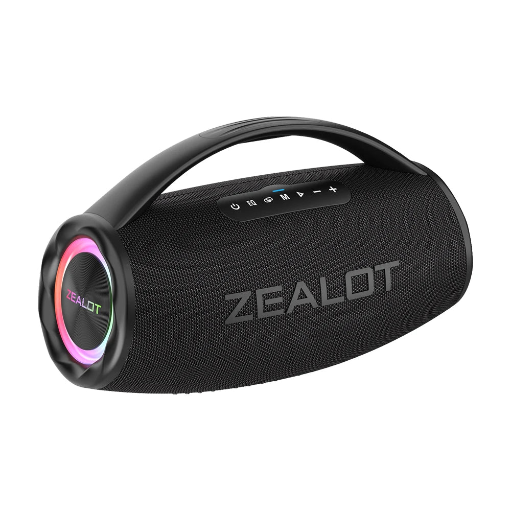 Experience bold, outdoor-ready sound with the ZEALOT S97 80W wireless speaker, engineered for durability, deep bass, and crystal-clear highs wherever your adventures take you, with flexible mounting options for effortless placement around campsites,