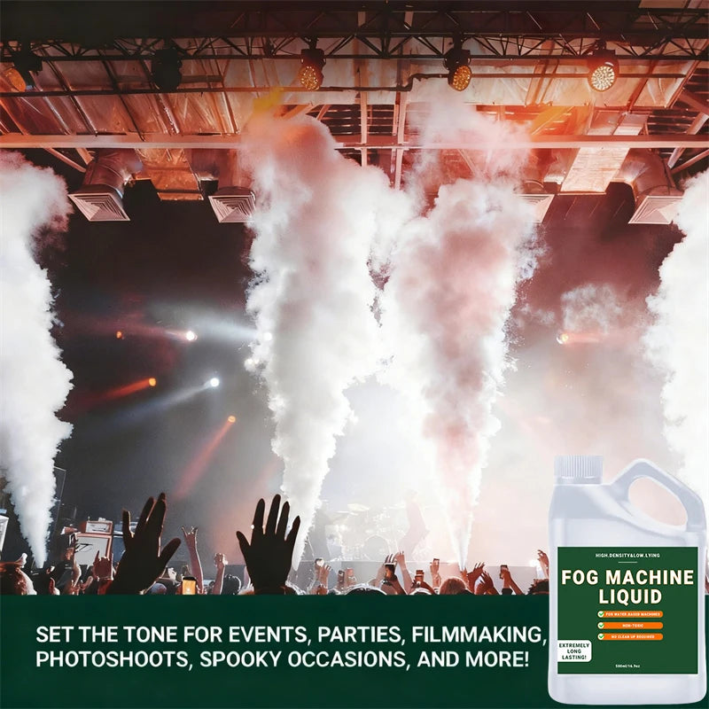 High Density Fog Fluid For Smoke Machines Long Lasting Fog Juice For Parties