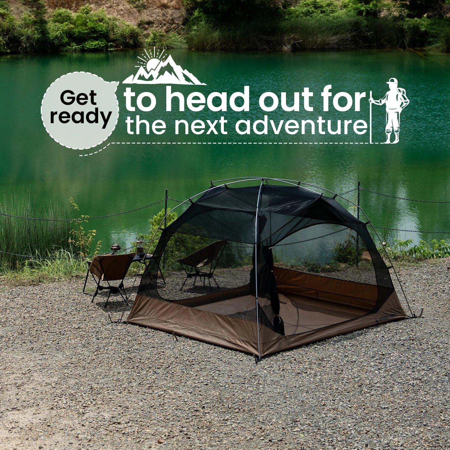 OneTigris Jovian Camping Tent 4 Person Dome Shelter Waterproof Floor