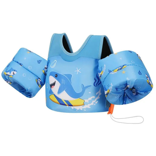 Toddler Swim Vest With Cartoon Arm Floaties Nylon EPE Pool Safety