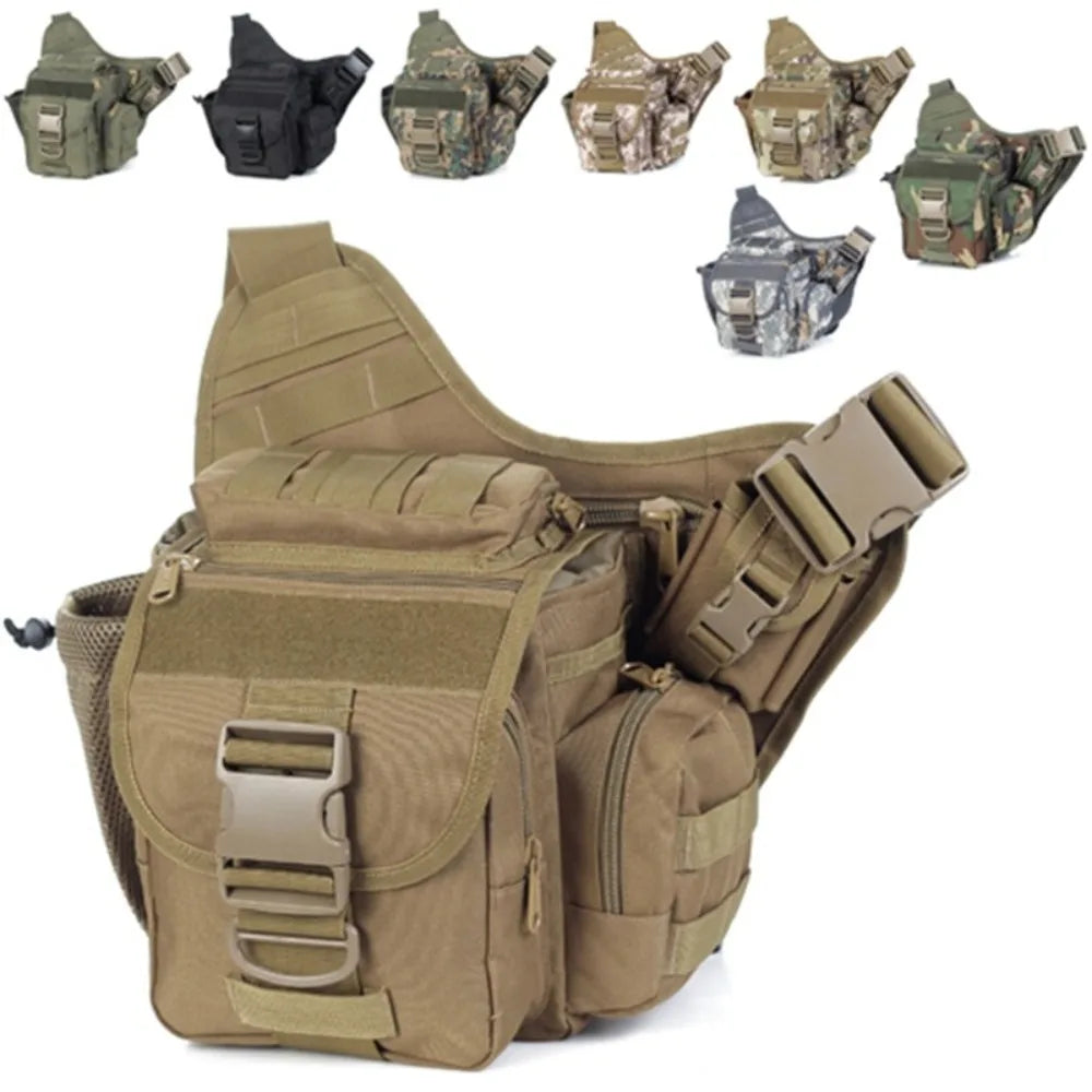 Outdoor Tactical Shoulder Bag Sling Pack Molle Pouch Nylon