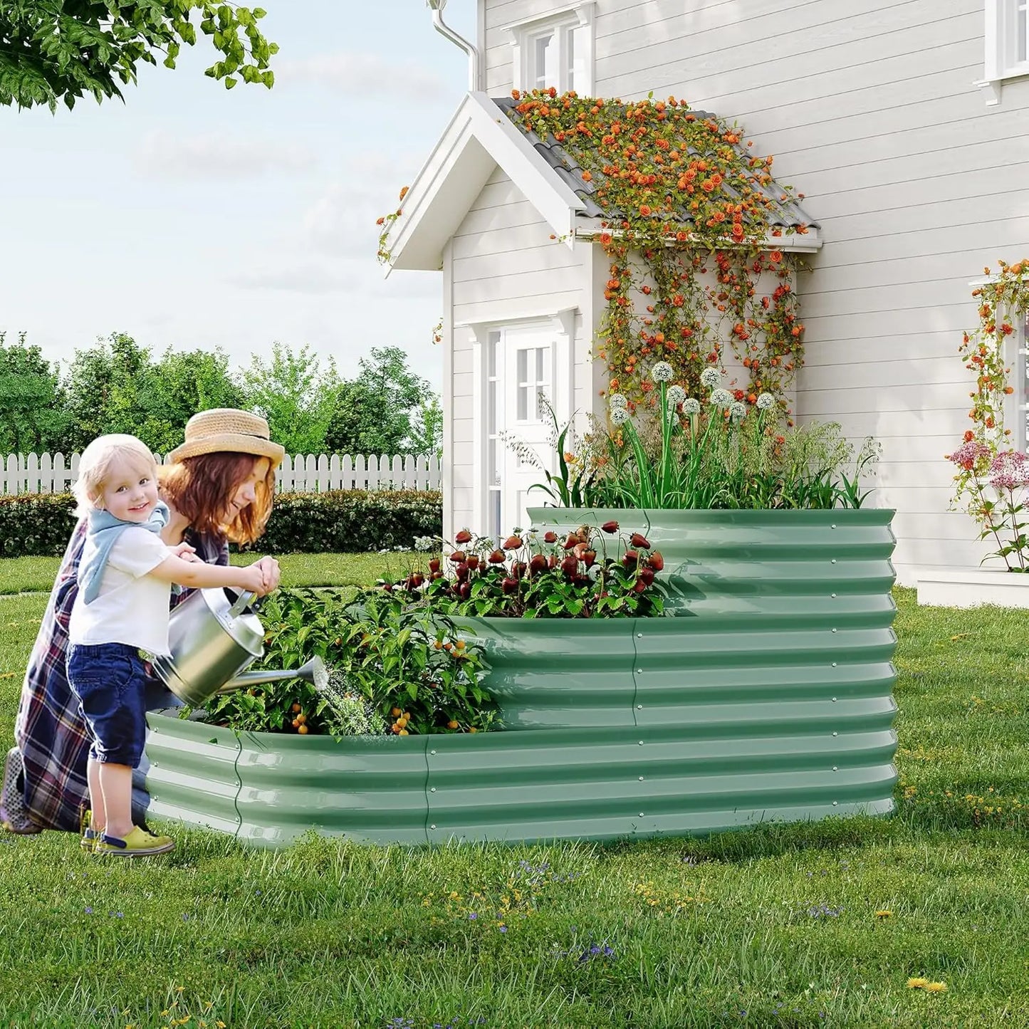 Grow a thriving backyard garden with this rugged raised bed built for durability, efficiency, and effortless maintenance outdoors.