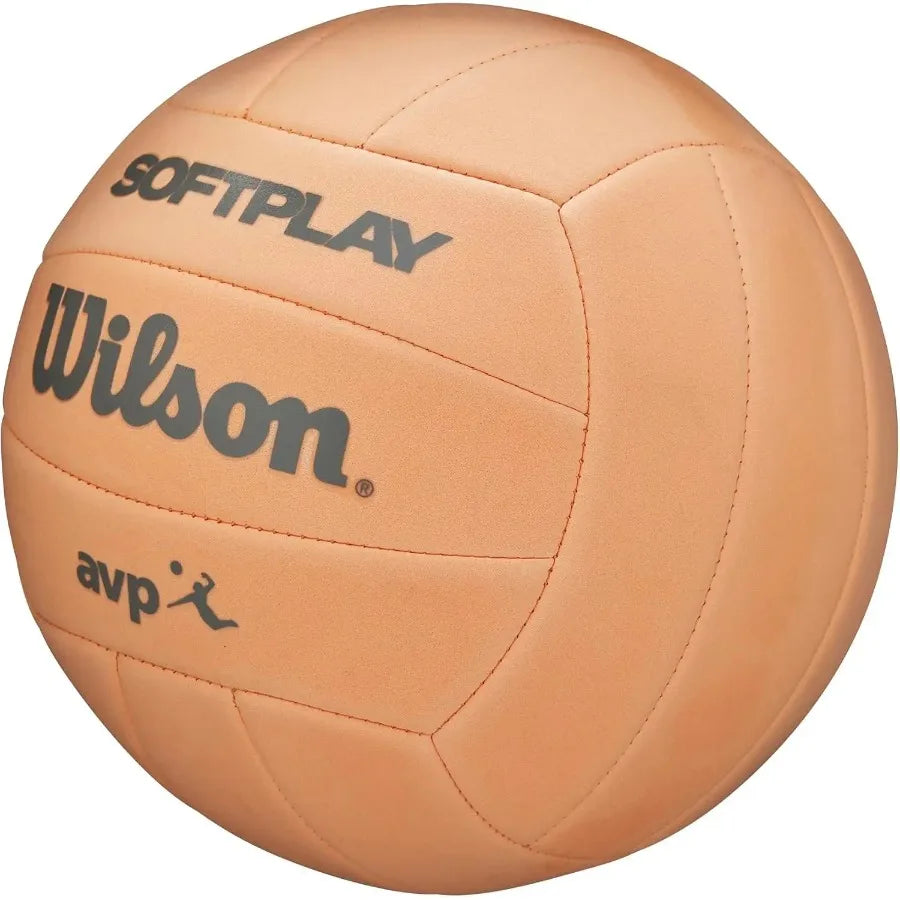 Soft Volleyball Official Size Orange For Indoor And Outdoor Play