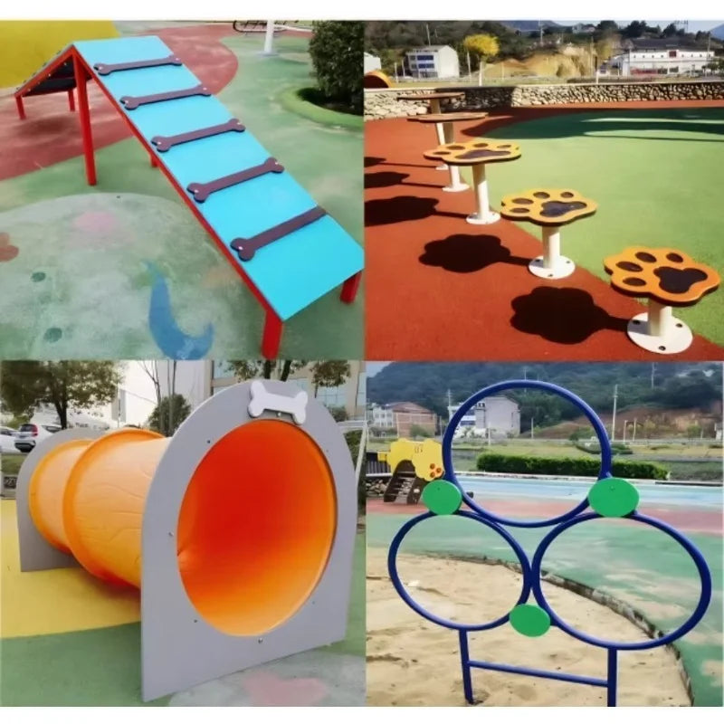 Commercial Outdoor Puppy Agility Training Equipment Kit Large Obstacle Course