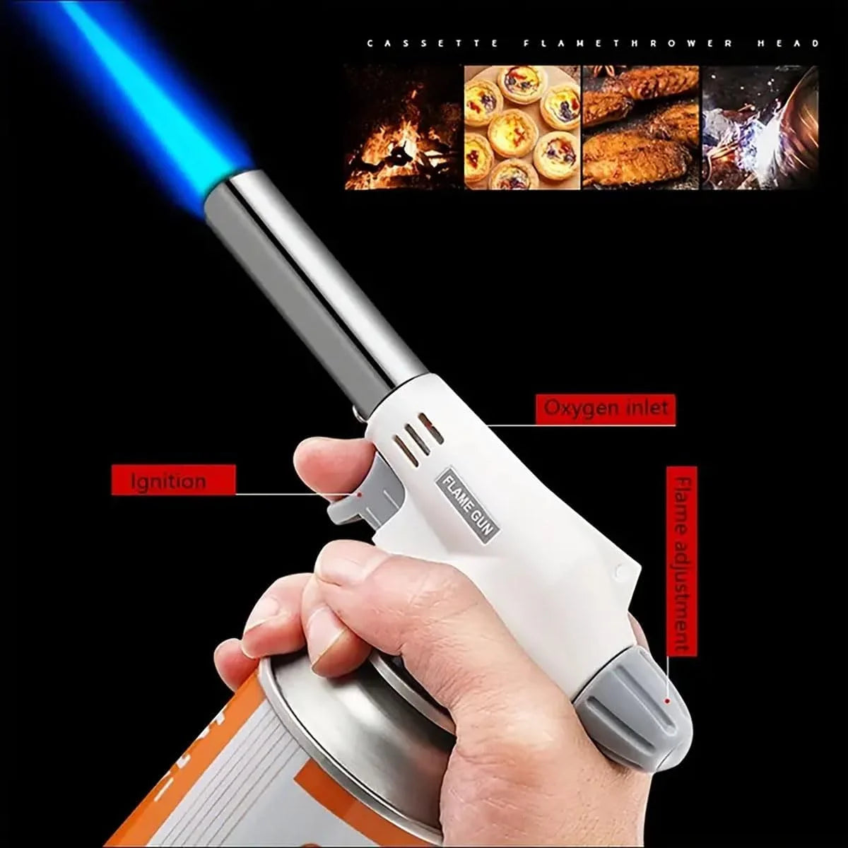 Fuel your outdoor cooking and metalwork with this versatile butane torch from otherChoice, designed to deliver reliable heat whether you are camping, grilling, baking, or welding.