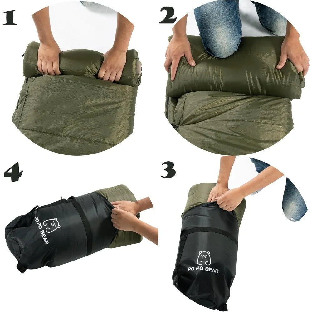 Cotton Flannel Sleeping Bag for Adults 84 x 40 Inches Tall