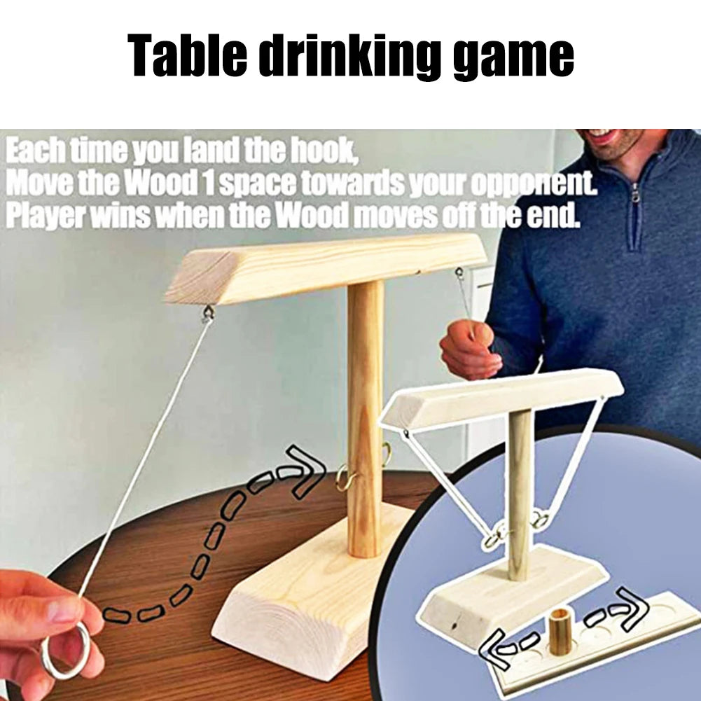 Ring Toss Games For Kids And Adults Handheld Wooden Board Game Party Drinking