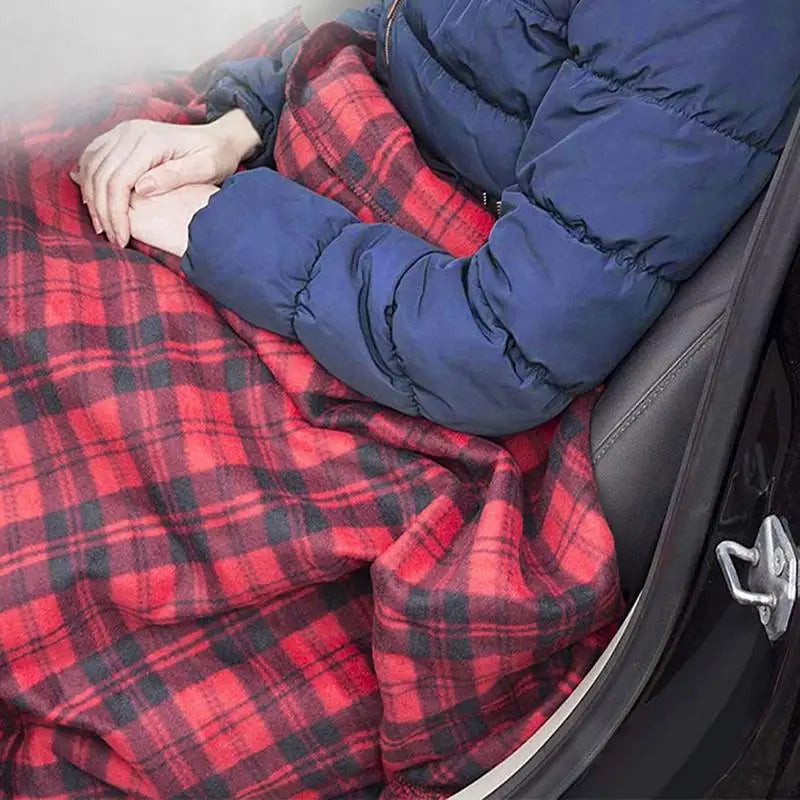 12V Electric Car Blanket Heated Fleece For Travel And Winter Warmth