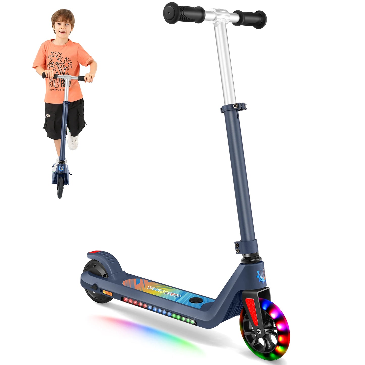 Your child will conquer playground routes and neighborhood sidewalks with confidence, color, and safety, as CAROMA gives you a dependable kid-friendly scooter built to grow with them.