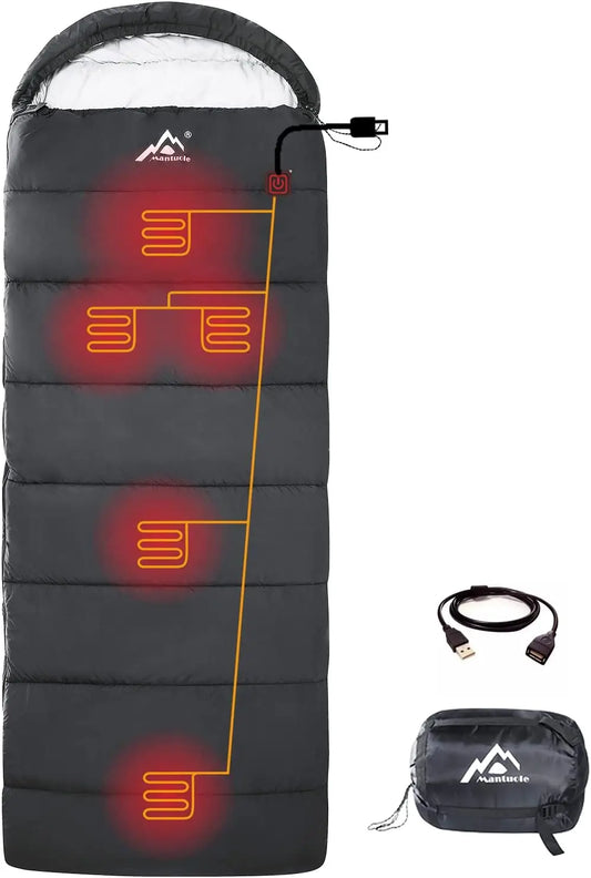 Stay warm on every outdoor adventure with this USB heated sleeping bag that brings cozy warmth wherever you go.