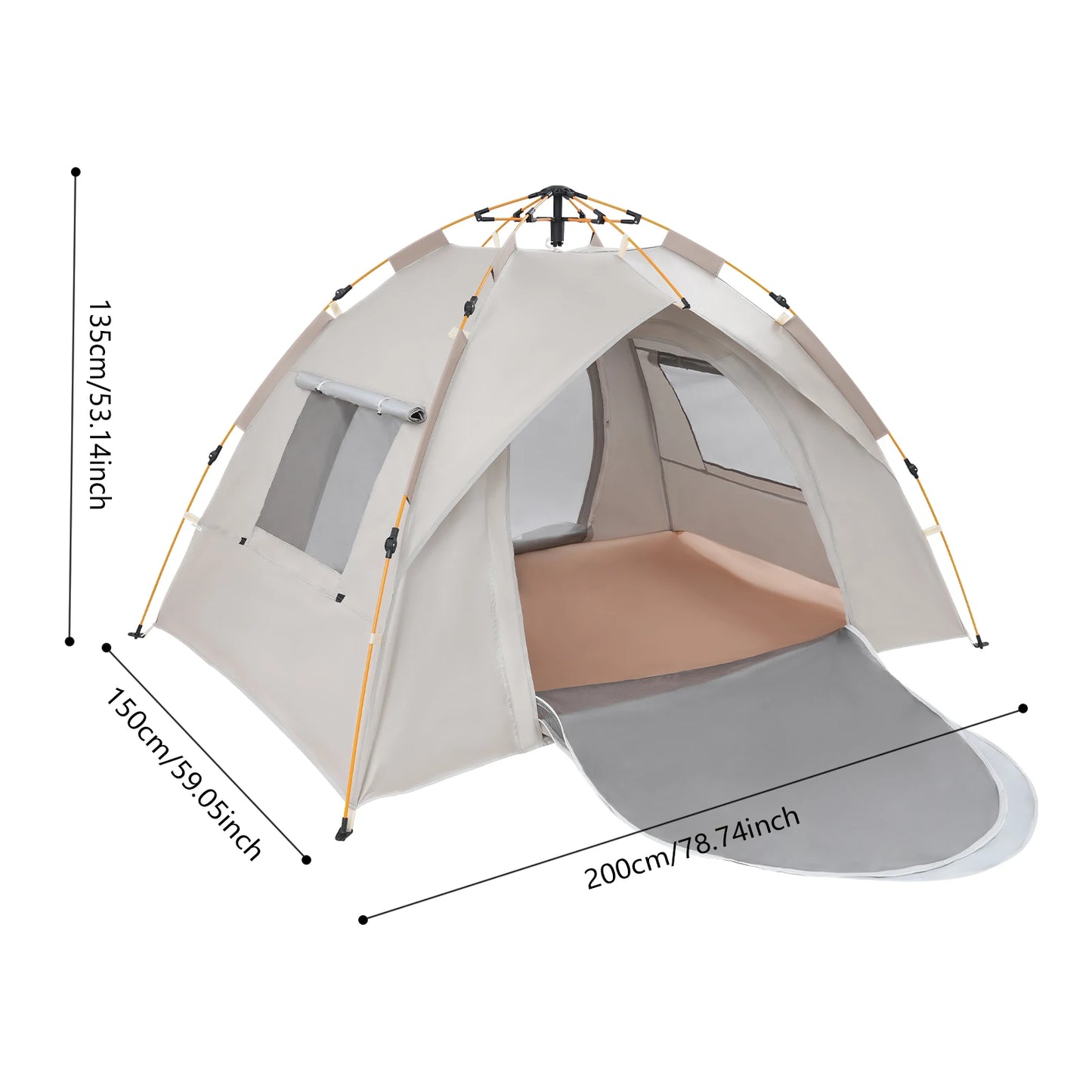Two Person Outdoor Folding Tent Quick Automatic Opening Waterproof Camping Tent