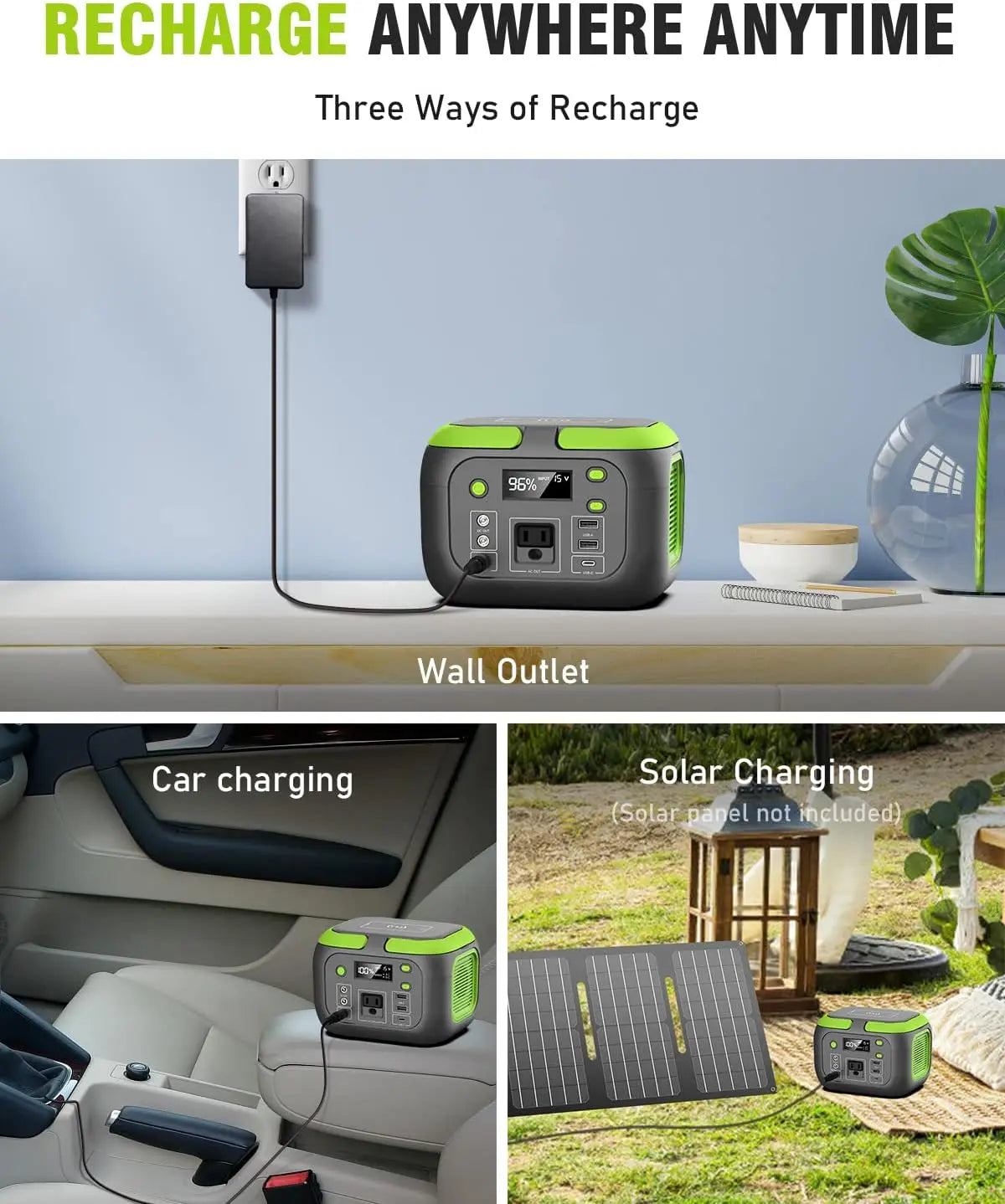 SinKeu 200W Portable Power Station 155Wh Solar Generator 110V AC
