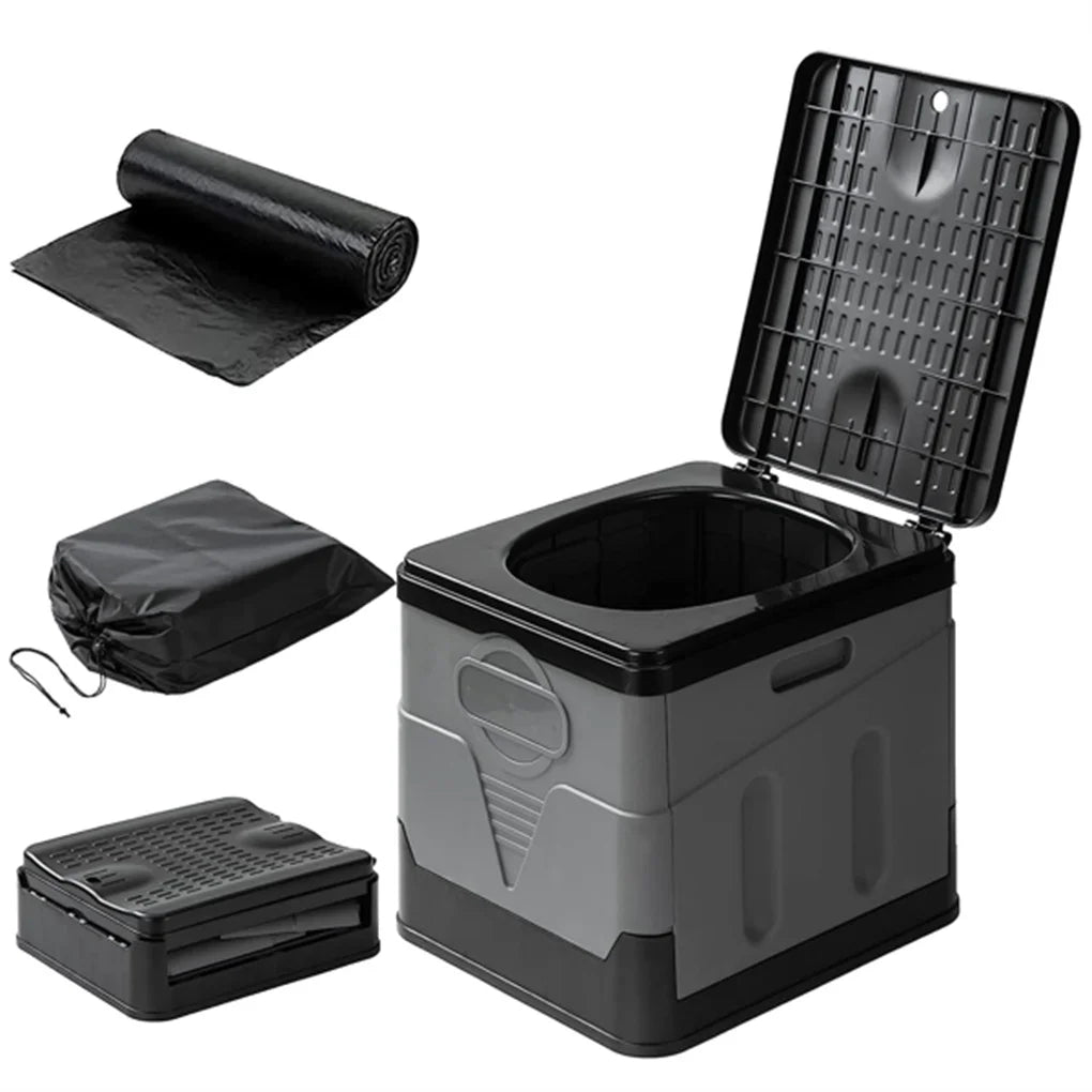 Foldable Portable Toilet With Carry Bag For Camping Or Car Use