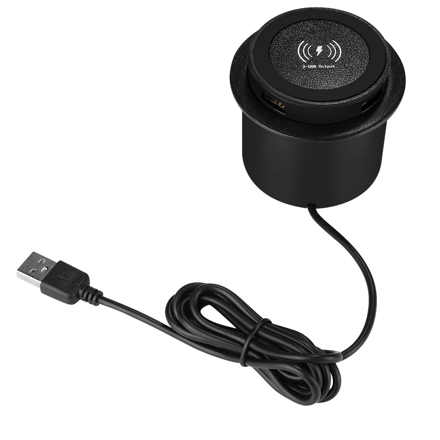 3 In 1 Embedded Wireless Charger For Phones USB Desktop Office