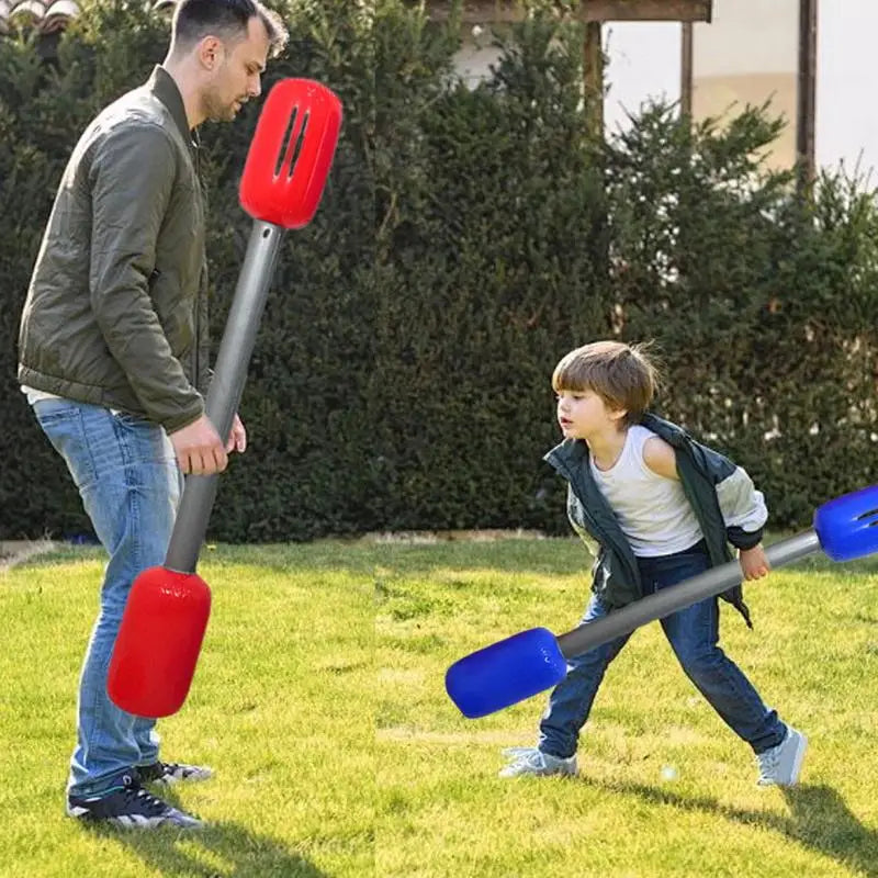 Turn your backyard into an action-packed arena with this inflatable gladiator jousting set, crafted for safe, spirited battles between friends and family, rain or shine.