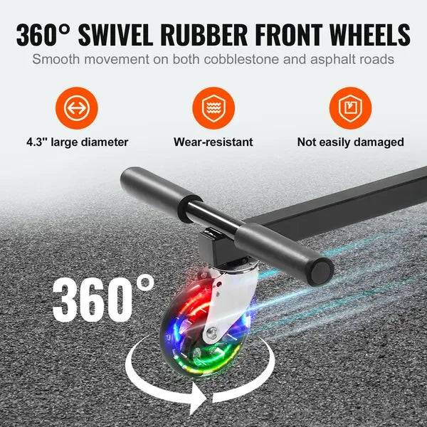 Hoverboard Seat Attachment With LED Lights And Adjustable Length Up To 220 Lbs