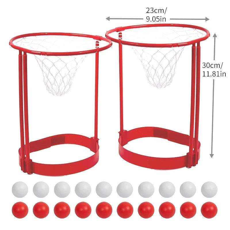 2 Pack Head Hoop Basketball Game Set For Kids And Adults With Adjustable Nets