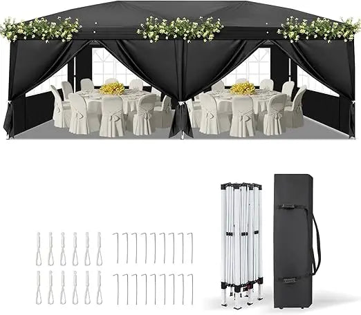 Experience instant shade and effortless setup for outdoor events with this 10x20 pop up canopy that travels with you anywhere.