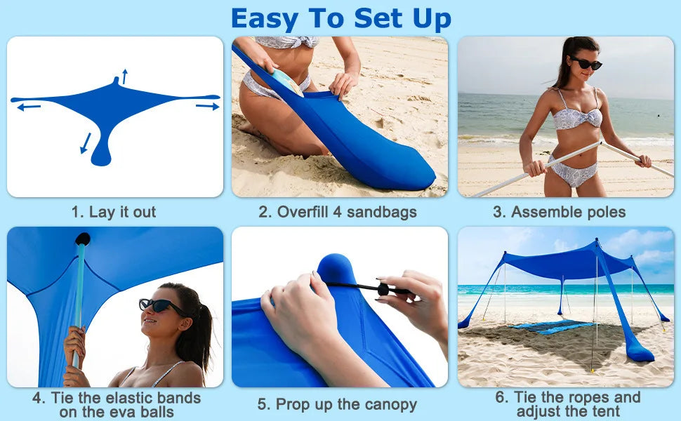 Take your outdoor plans further with this versatile canopy tent that shields you from sun, wind, and rain during beach days, camping trips, or backyard gatherings.