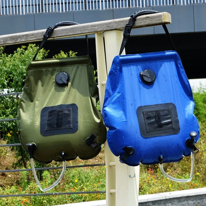 Portable Solar Camping Shower Bag With Switchable Head And Heating
