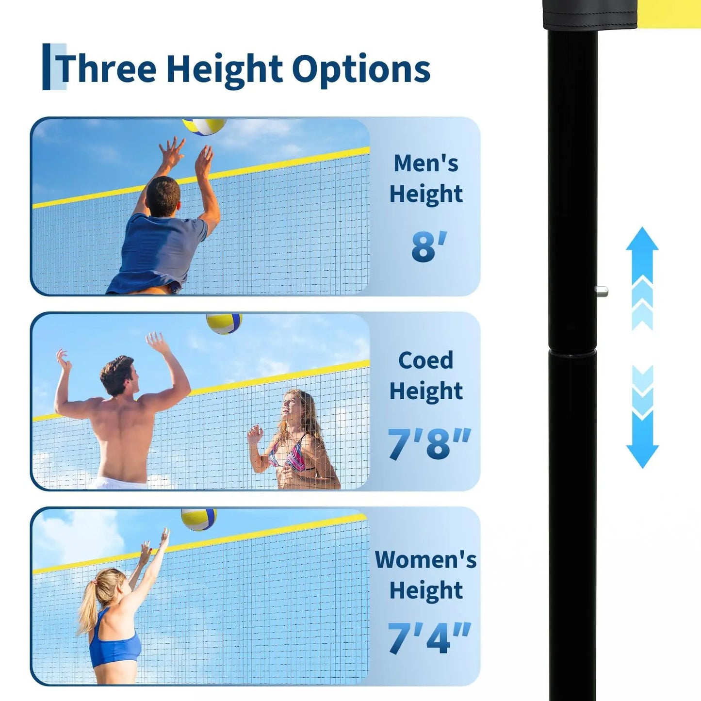 Take your outdoor volleyball game to the next level with this 32 Ft Freestanding Net Set, designed for fast setup, durable play, and versatile outdoor fun.