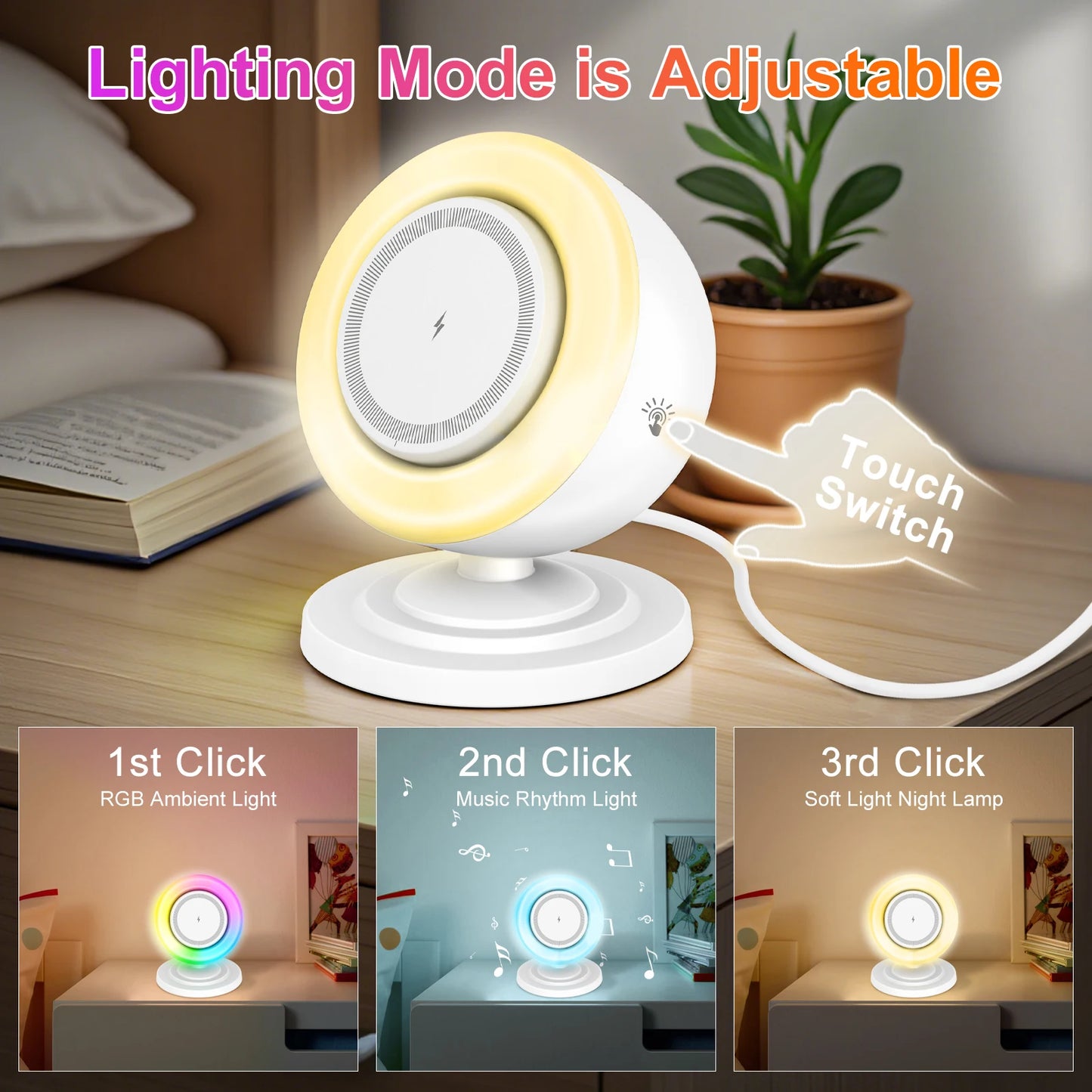 Magnetic Wireless Charger Stand 15W 4-In-1 For MagSafe iPhone 15 16 17 Pro Max